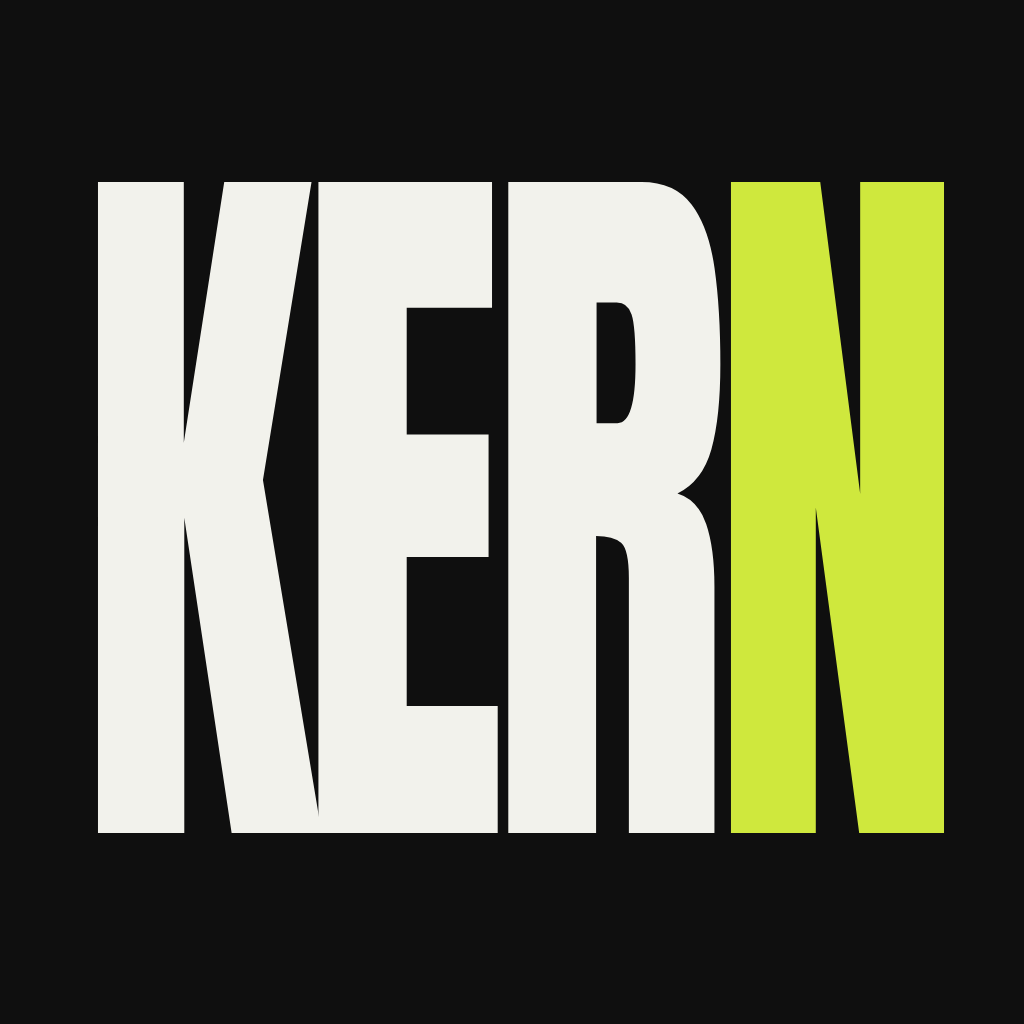 Kern app icon, 1024 pixels